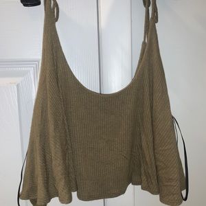 Forever 21 Flowy green crop top